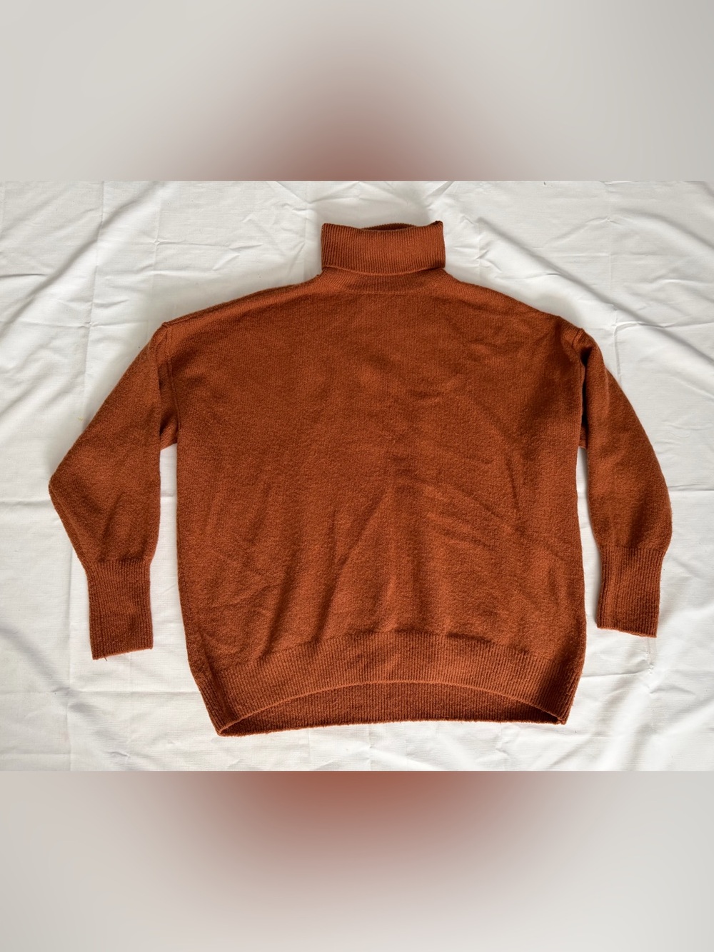 Rust Brown Turtleneck Sweater